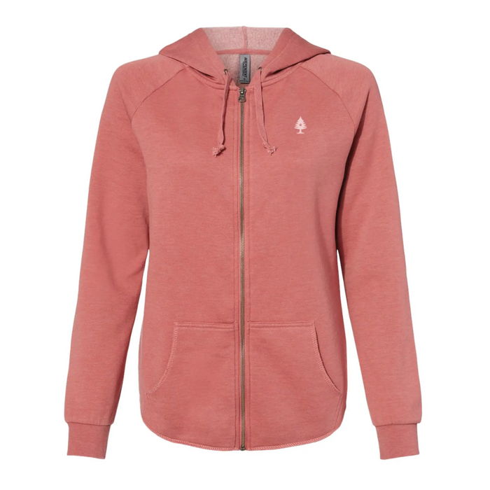 Women's Embroidered Tree Full Zip ROGUE LIFE MAINE OUTERWEAR 2XL-Melon