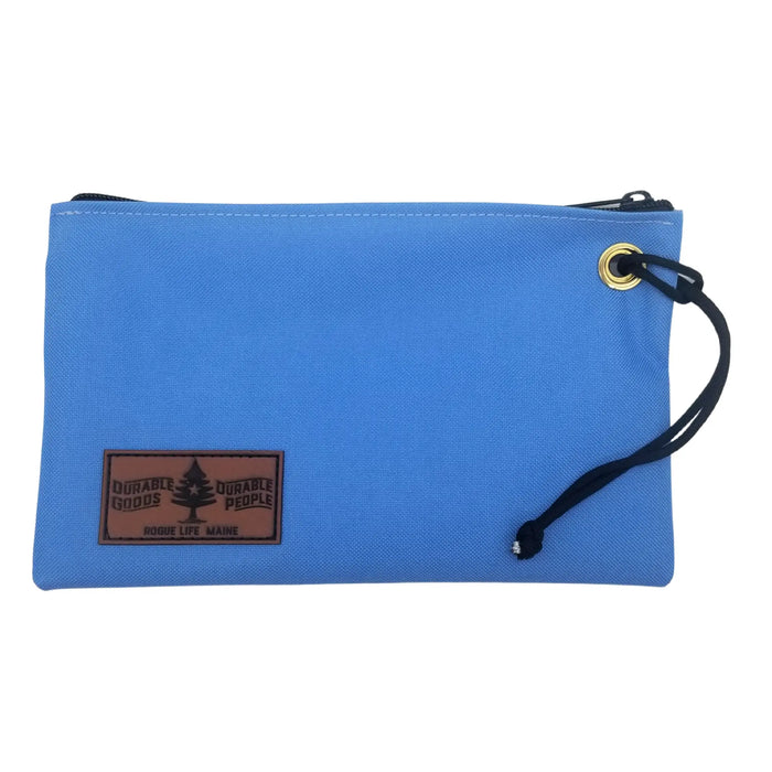 Rogue Life Maine Zipper Pouch Large with Leather Patch ROGUE LIFE MAINE Color-Light-Blue