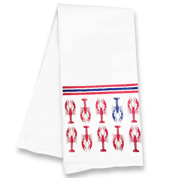 Americana Lobsters Kitchen Tea Towel ROGUE LIFE MAINE
