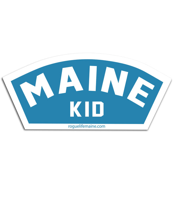 Maine Kid Sticker Decal ROGUE LIFE MAINE Sticker Color-Bermuda