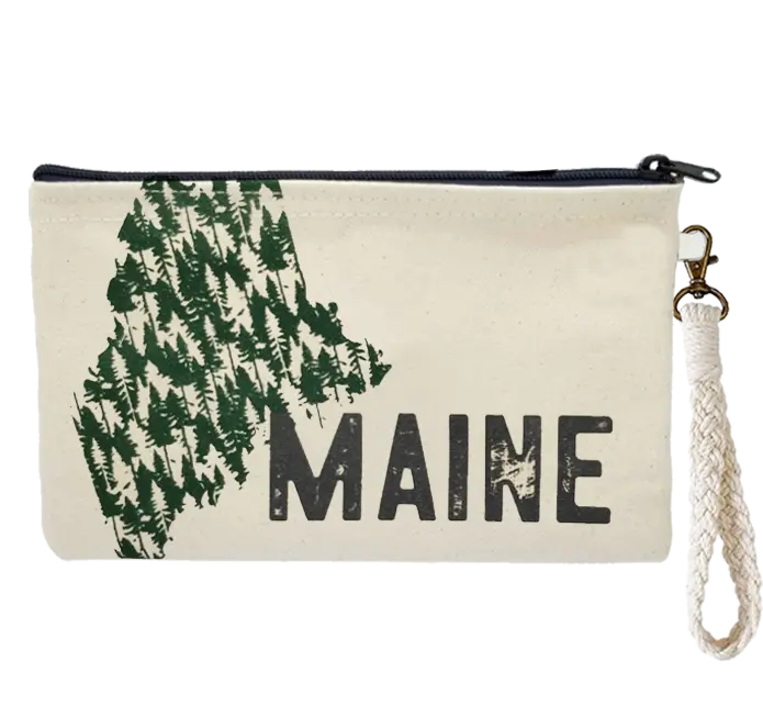 Pine State Zipper Pouch Wristlet ROGUE LIFE MAINE Size-Large