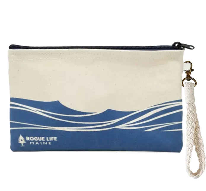 Taste the Seas Zipper Pouch Wristlet ROGUE LIFE MAINE Size-LG