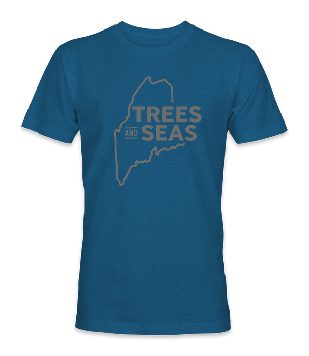 Trees & Seas Maine T-shirt SHOP ROGUE WEAR T-shirt 3XL-Sapphire-Blue