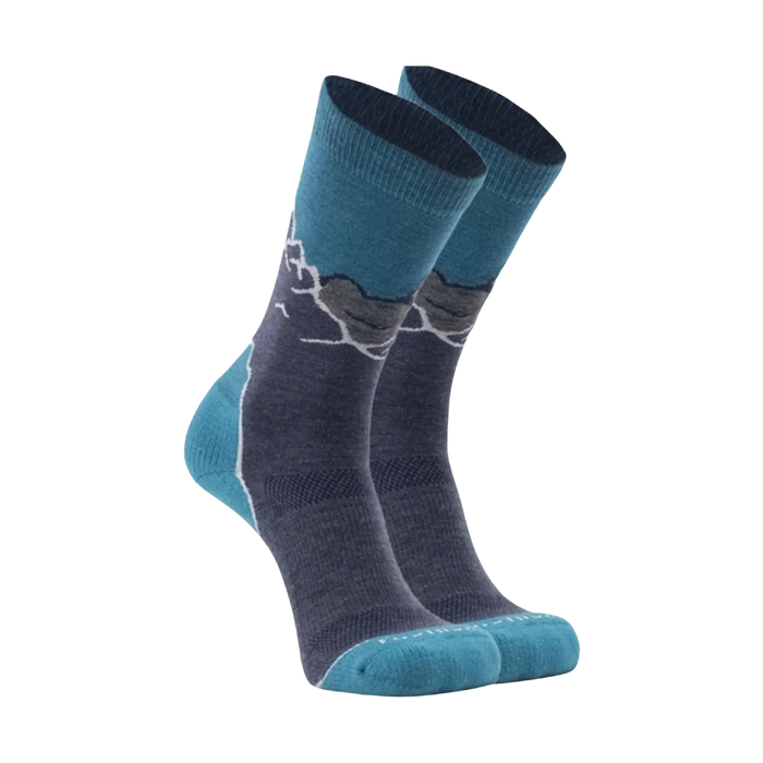 Fox River Merino Wool Crew Mountain Socks ROGUE LIFE MAINE Socks Large-Teal