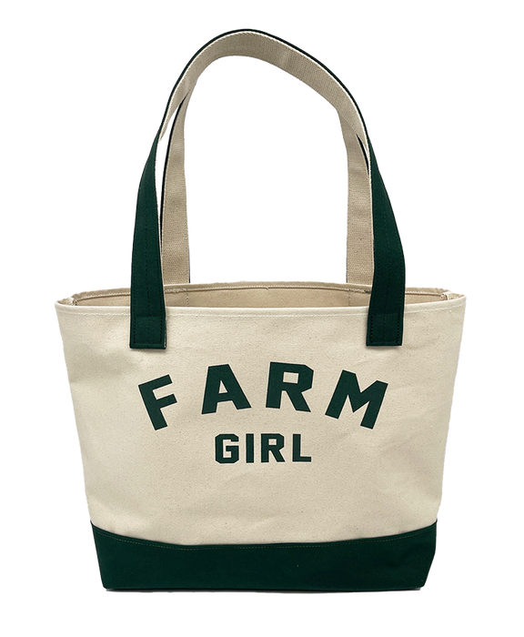 Farm Girl Canvas/Forest Large Tote