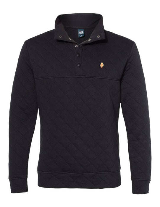 Mens Quilted Snap Pullover