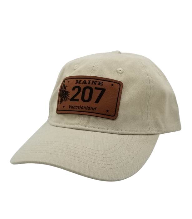 207 License Plate Twill Hat Stone