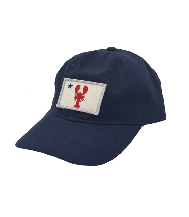 Maine Flag Lobster Brushed Twill Hat-Navy