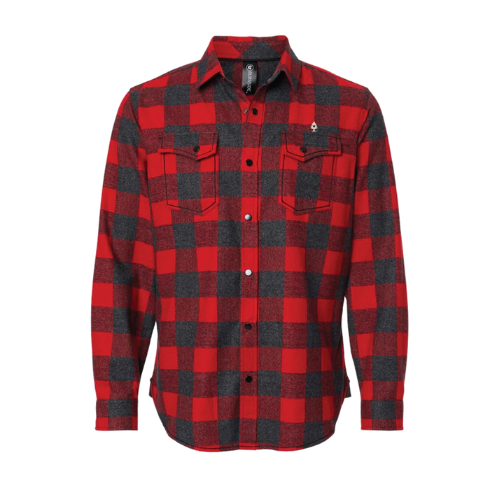 Men's Flannel Shirt Snap Front Buffalo Plaid