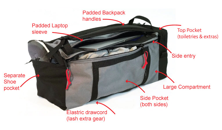 The Getaway Hybrid Backpack 50L - Coal/Black
