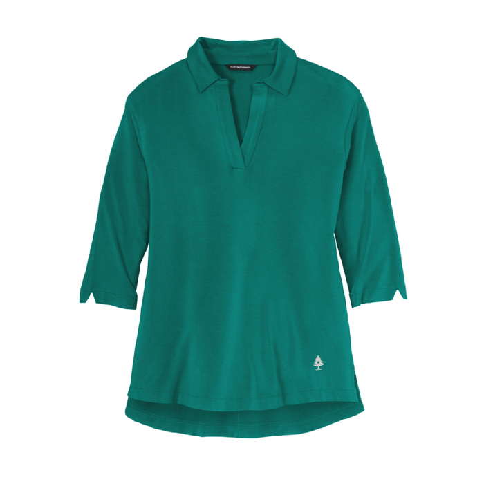 Ladies Luxe Knit Tunic-Teal Green